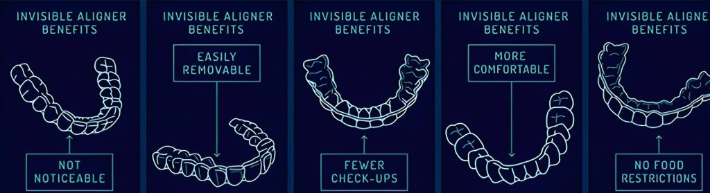 Benefits of Clear Aligners in Kathmandu at Happydent Dental Clinic, Sukedhara, Hattigauda, Kapan Milanchowk